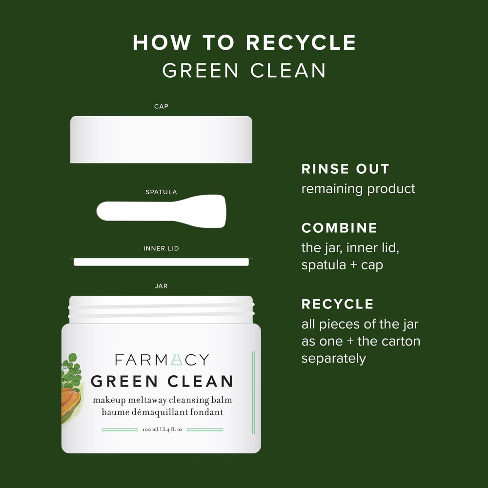 Farmacy Green Clean removing waterproof mascara from lashes displaying effective eye makeup removal