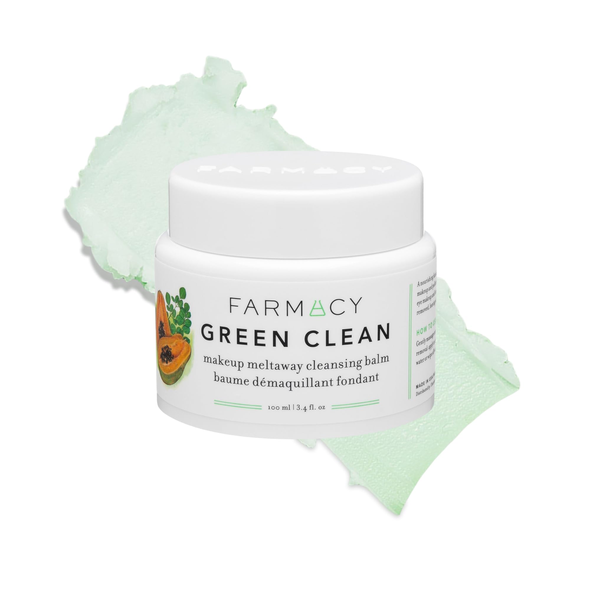 Farmacy Green Clean front jar showing product and branding for easy identification