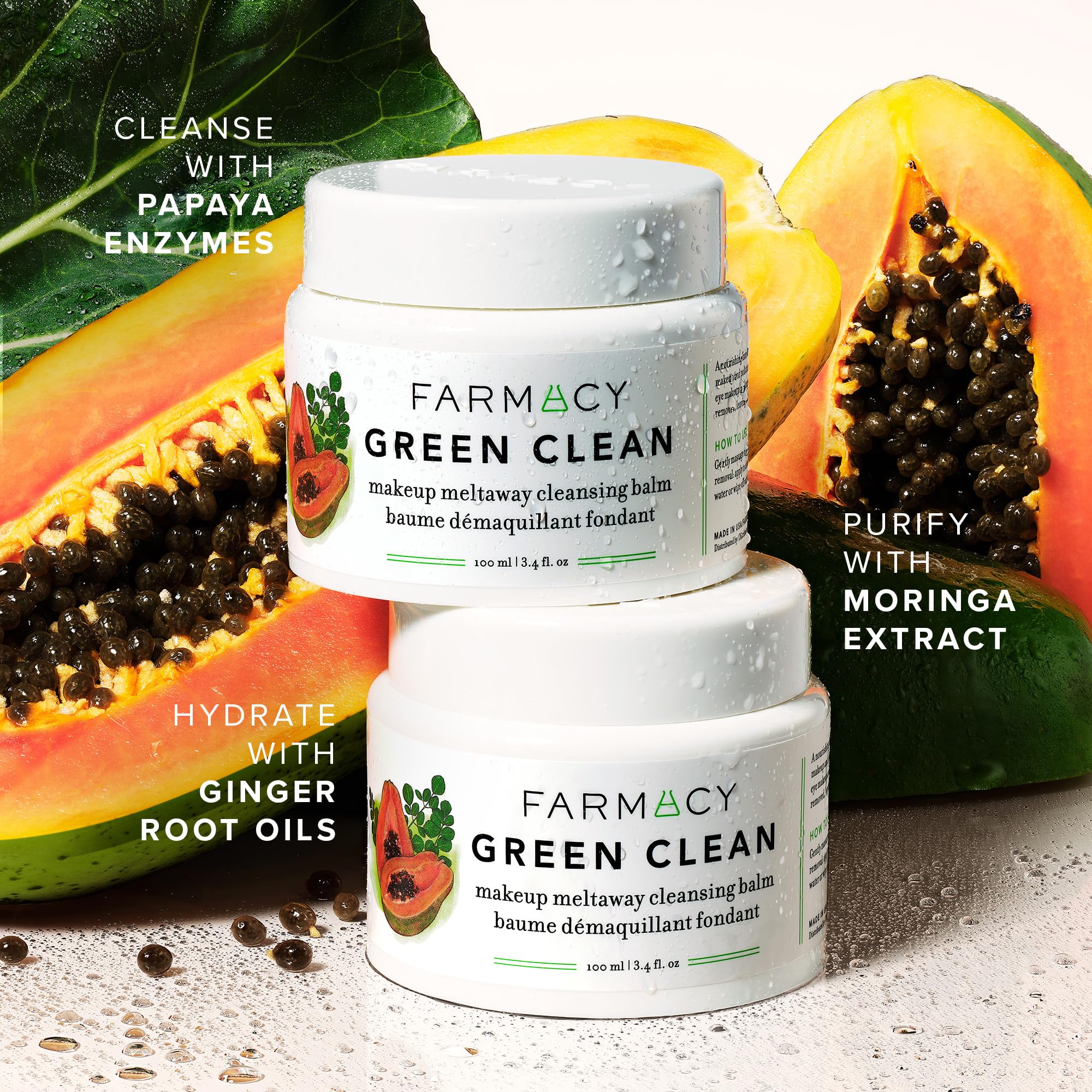 Farmacy Green Clean on bathroom counter lifestyle shot suggesting everyday skincare routine benefit