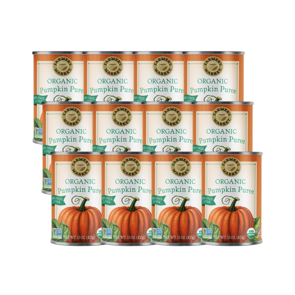 Farmer's Market front packaging showing can and label with organic benefit
