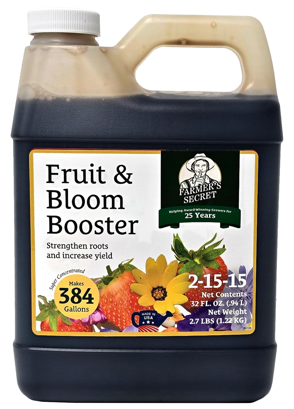 Farmer's Secret front label on bottle showing product and benefits