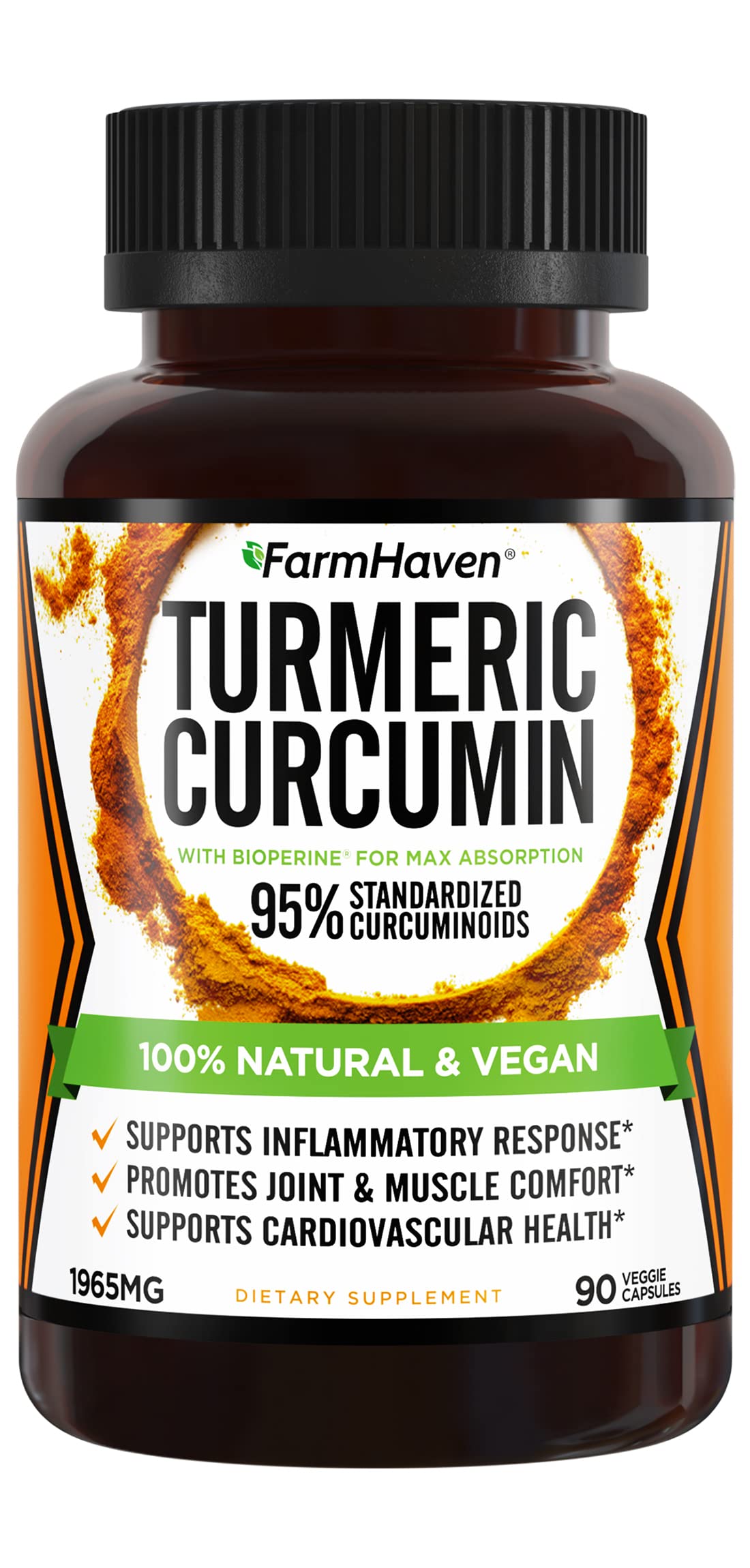 FarmHaven front packaging showing bottle and label benefits