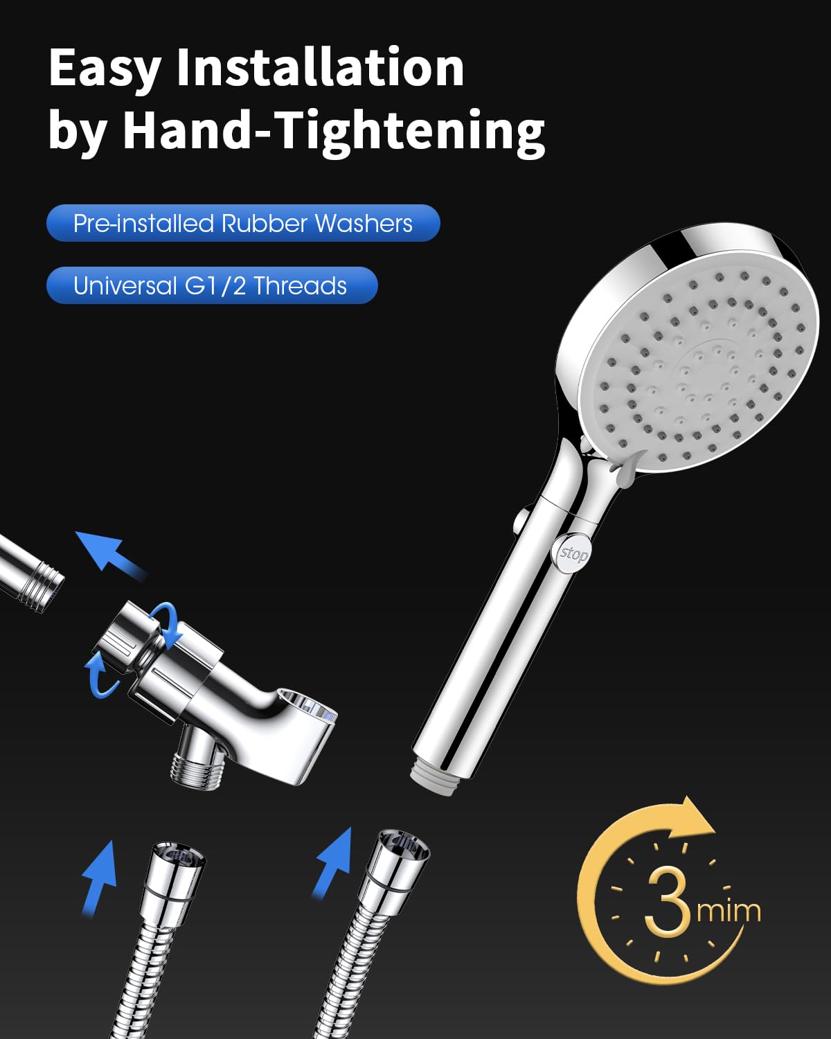 FASDUNT handheld in use washing child for safer, easier bathing