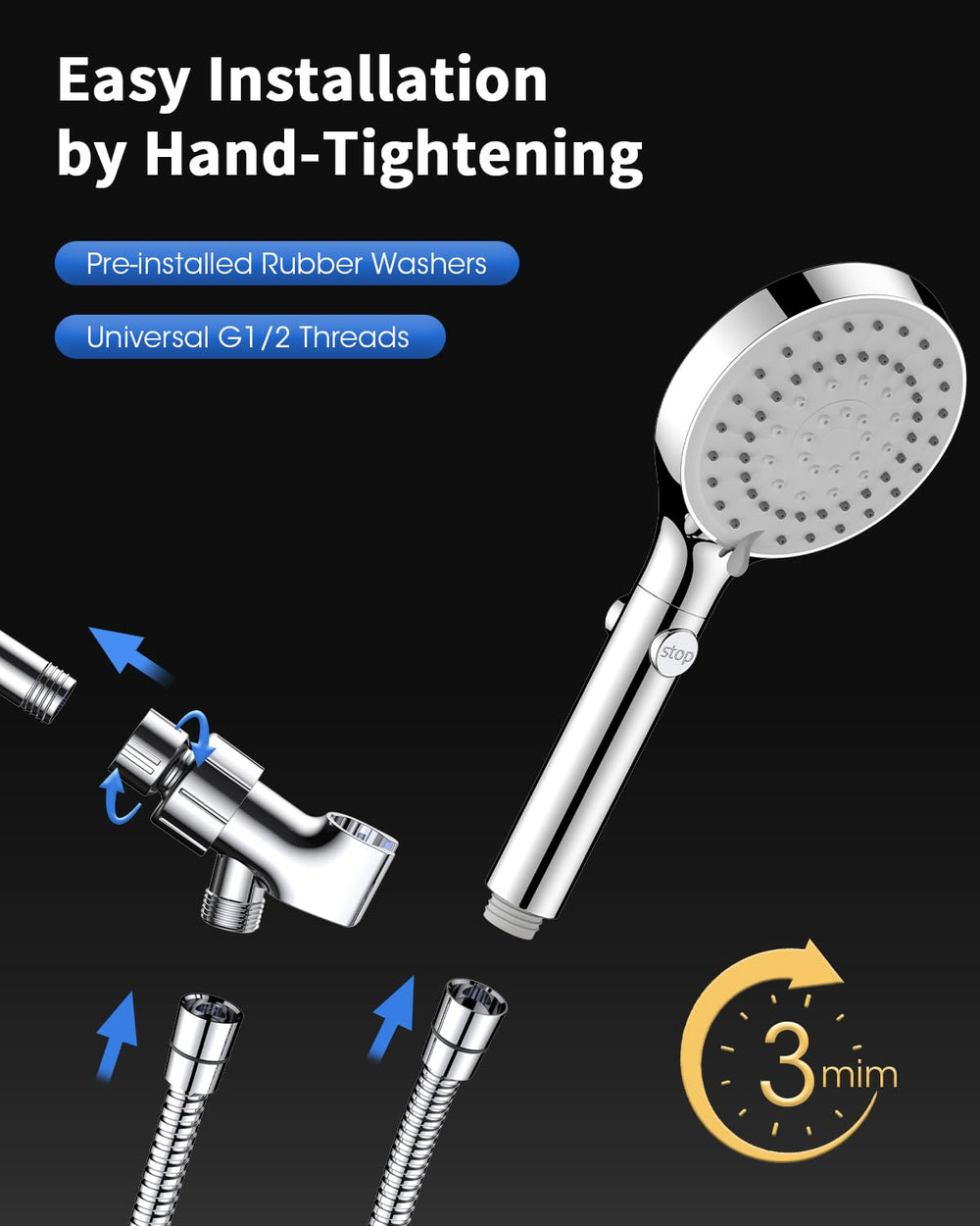 FASDUNT handheld in use washing child for safer, easier bathing