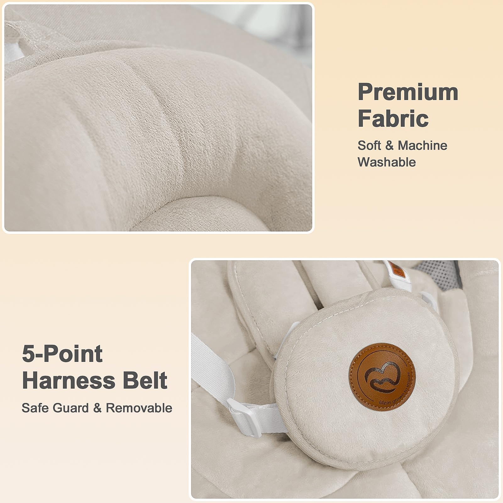 FasonBaby canopy and mosquito net attached for outdoor protection and comfort