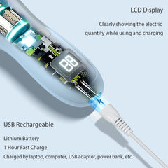Favrison LCD display showing battery level for clear runtime info