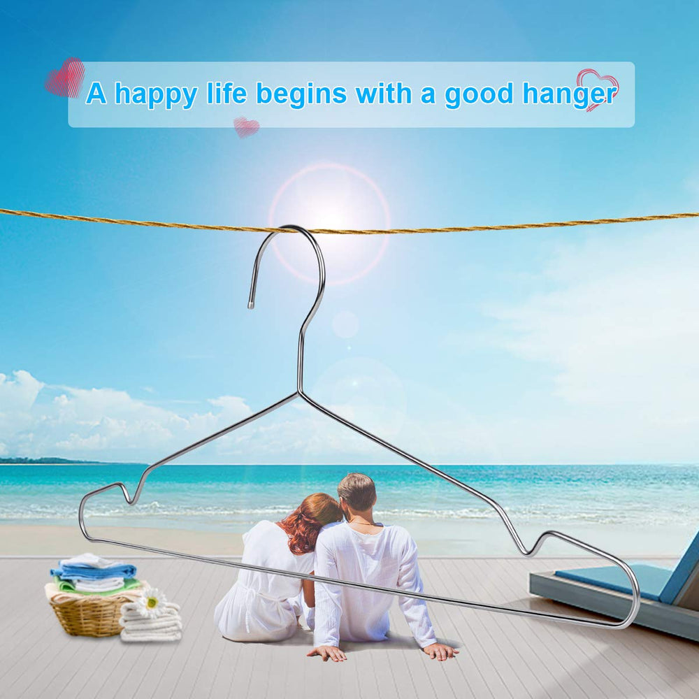 Fayleeko hangers supporting dresses and shirts to demonstrate strong load-bearing capacity