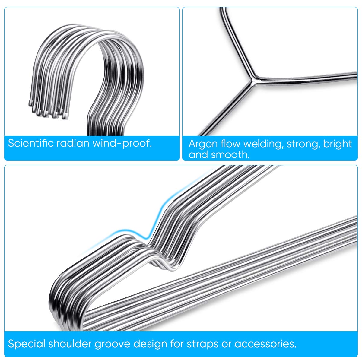Fayleeko smooth ball-ended hook close-up to prevent fabric snags and protect clothes