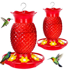 Fchstaer front view showing red pineapple glass and decorative appeal