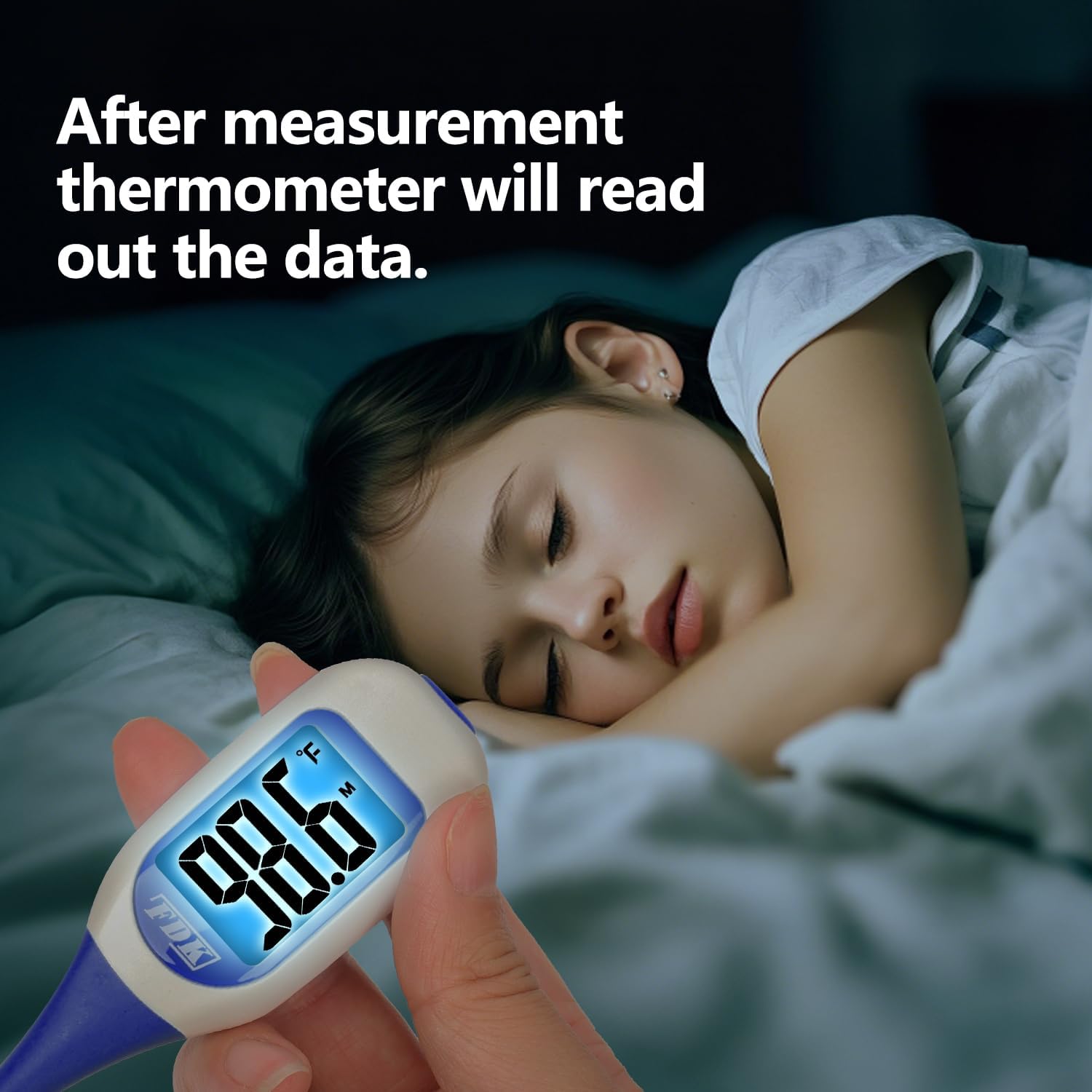 FDK beside battery and ruler showing compact size and power efficiency benefit