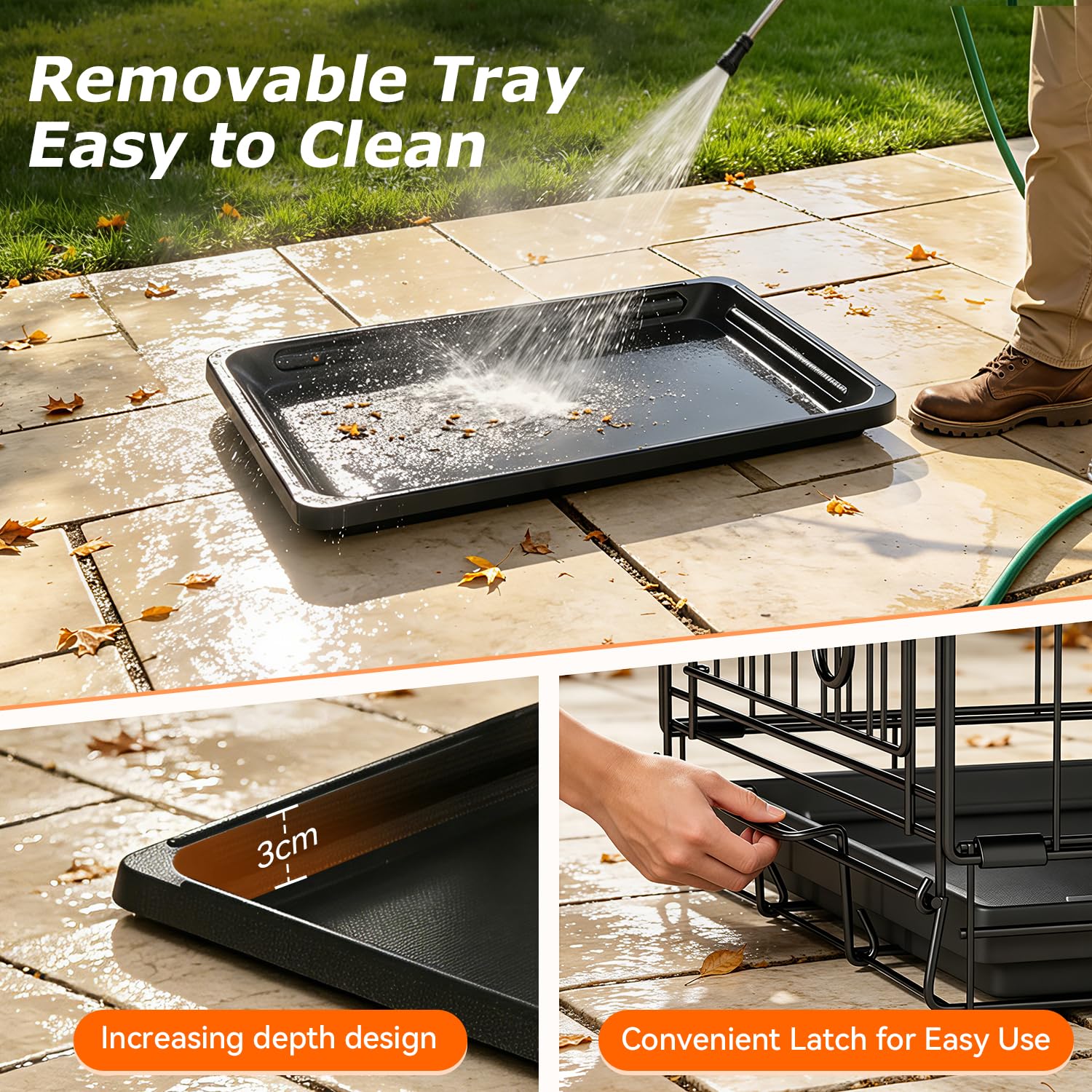 FDW image of removable ABS tray highlighting easy cleanup benefit