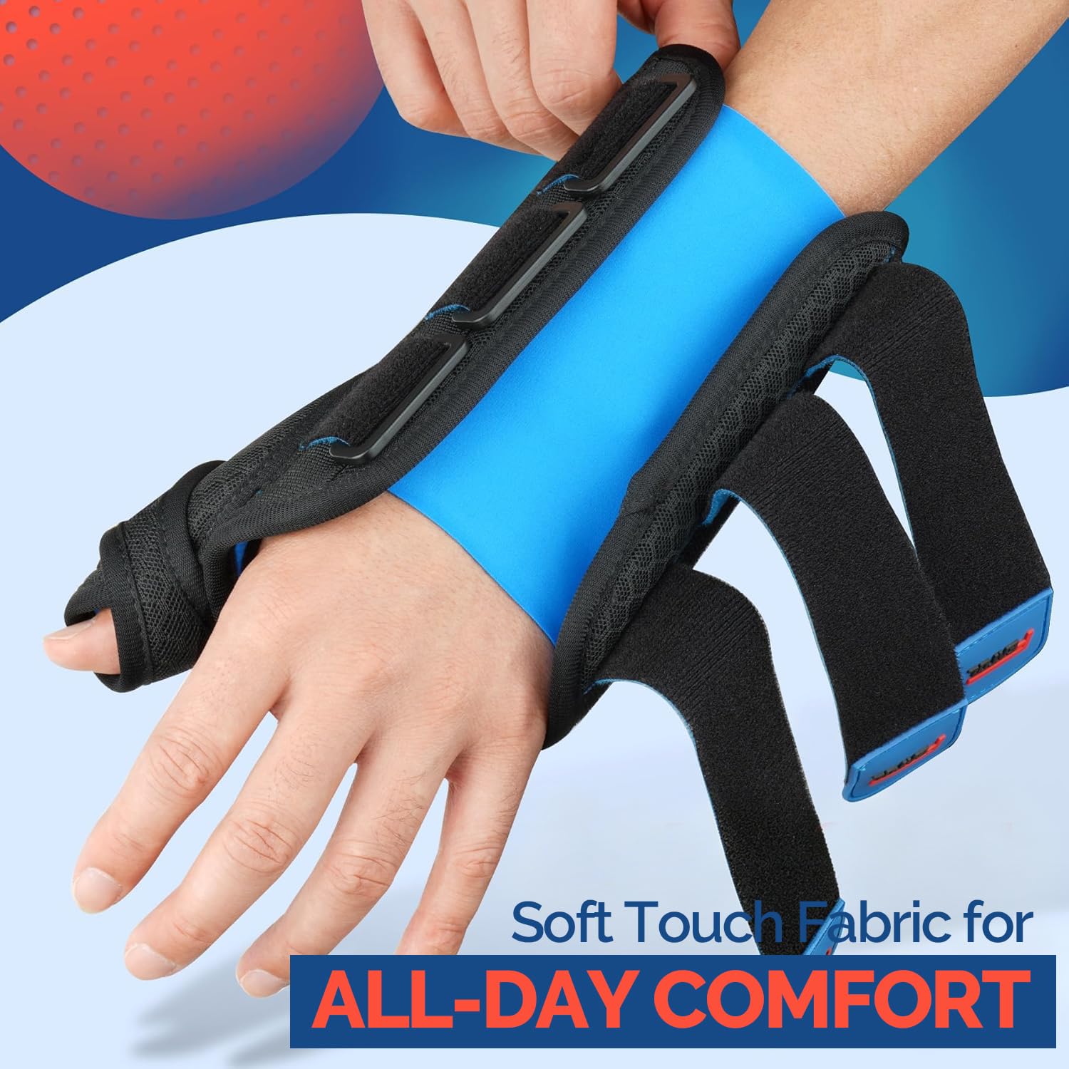FEATOL brace used at night on bedside table to support restful immobilization