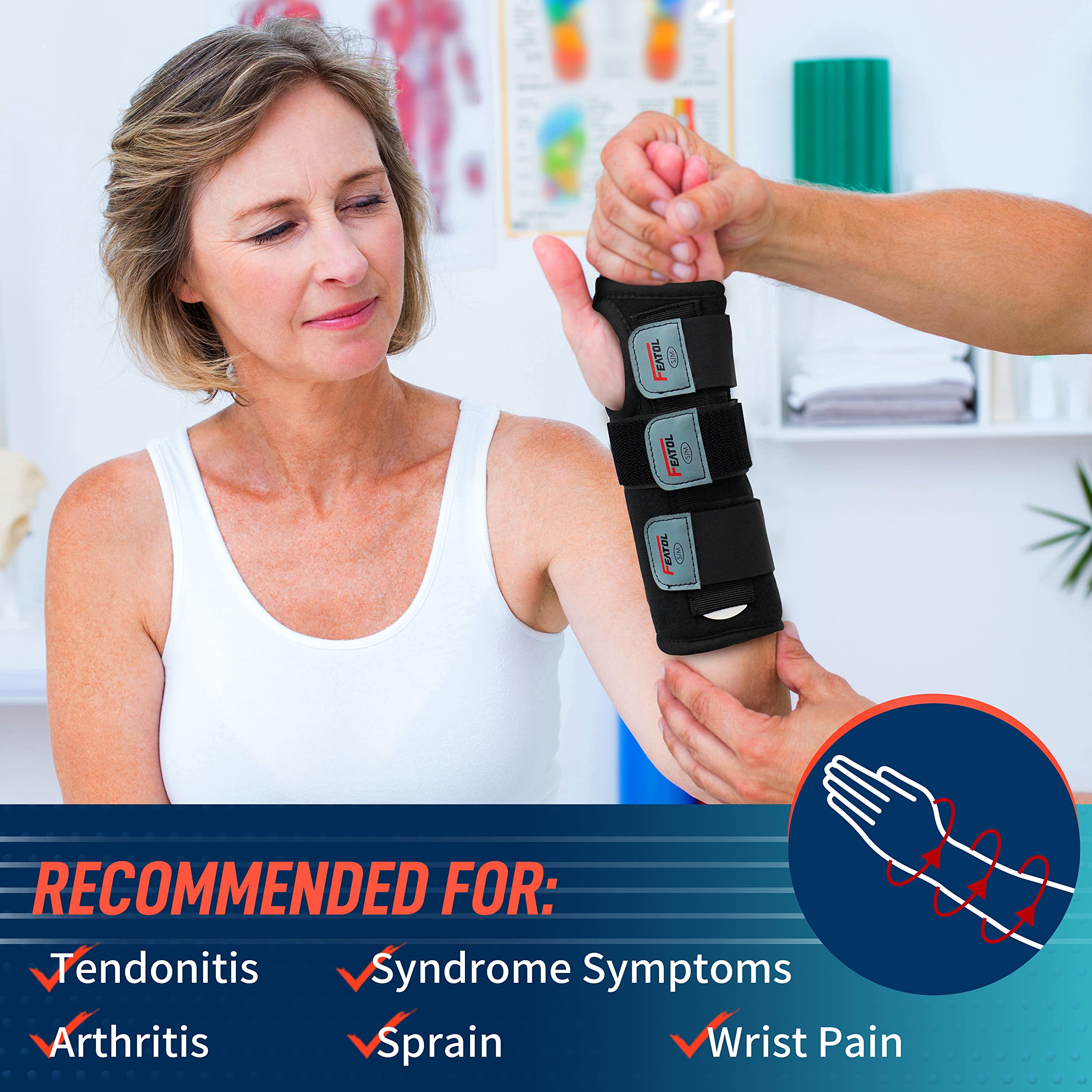 FEATOL removable metal splint closeup offering adjustable rigidity