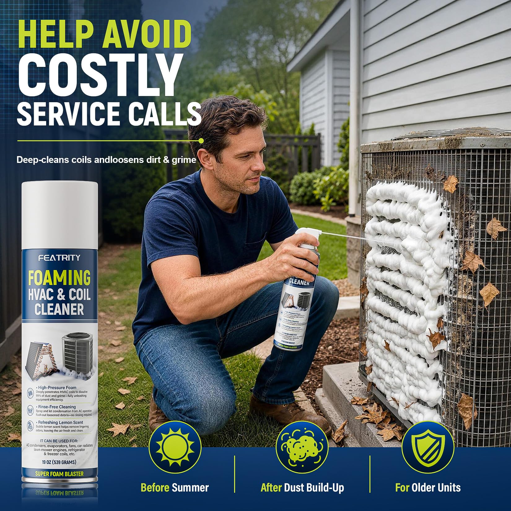 featrity spray application on coil showing easy homeowner use benefit