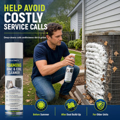 featrity spray application on coil showing easy homeowner use benefit