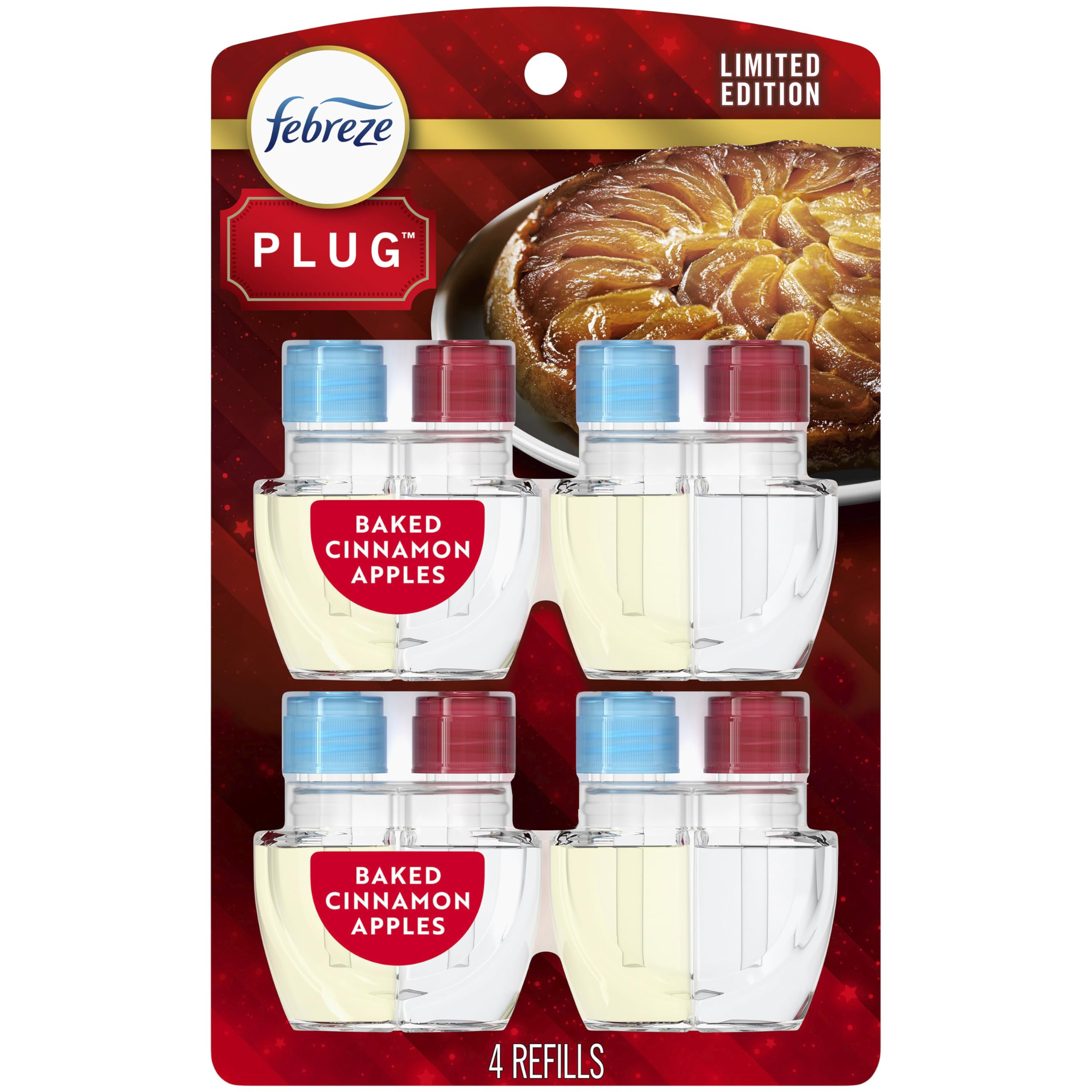 Febreze Baked Cinnamon Apples front packaging showing cozy scent benefit