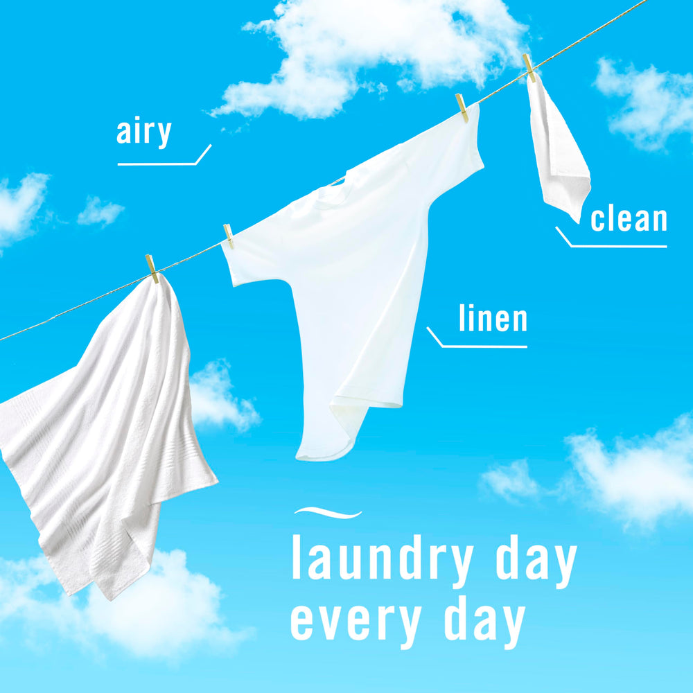 Fine Febreze mist suspended in air demonstrating longer-lasting freshness