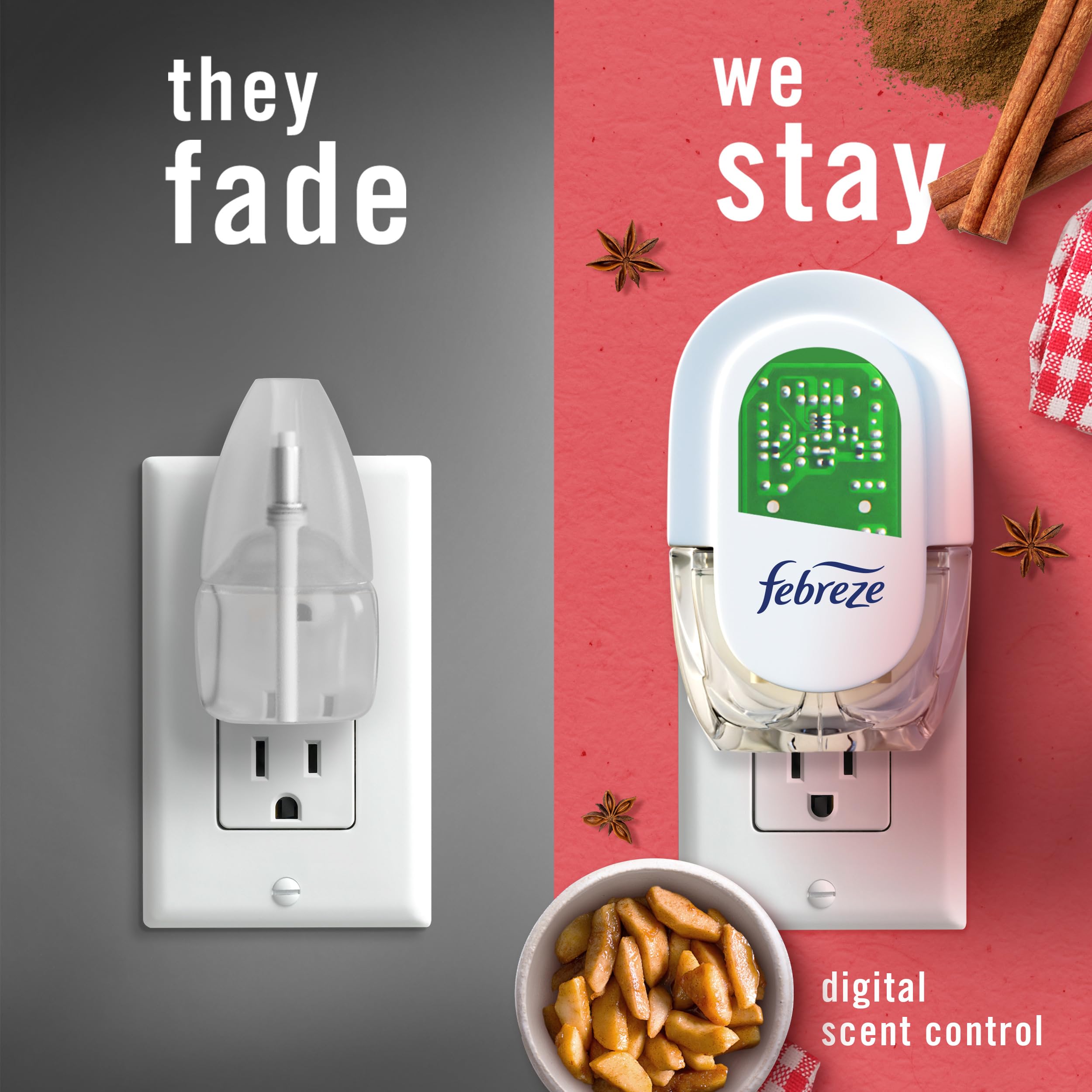 Febreze scent diffusing in a kitchen for fresh, welcoming atmosphere