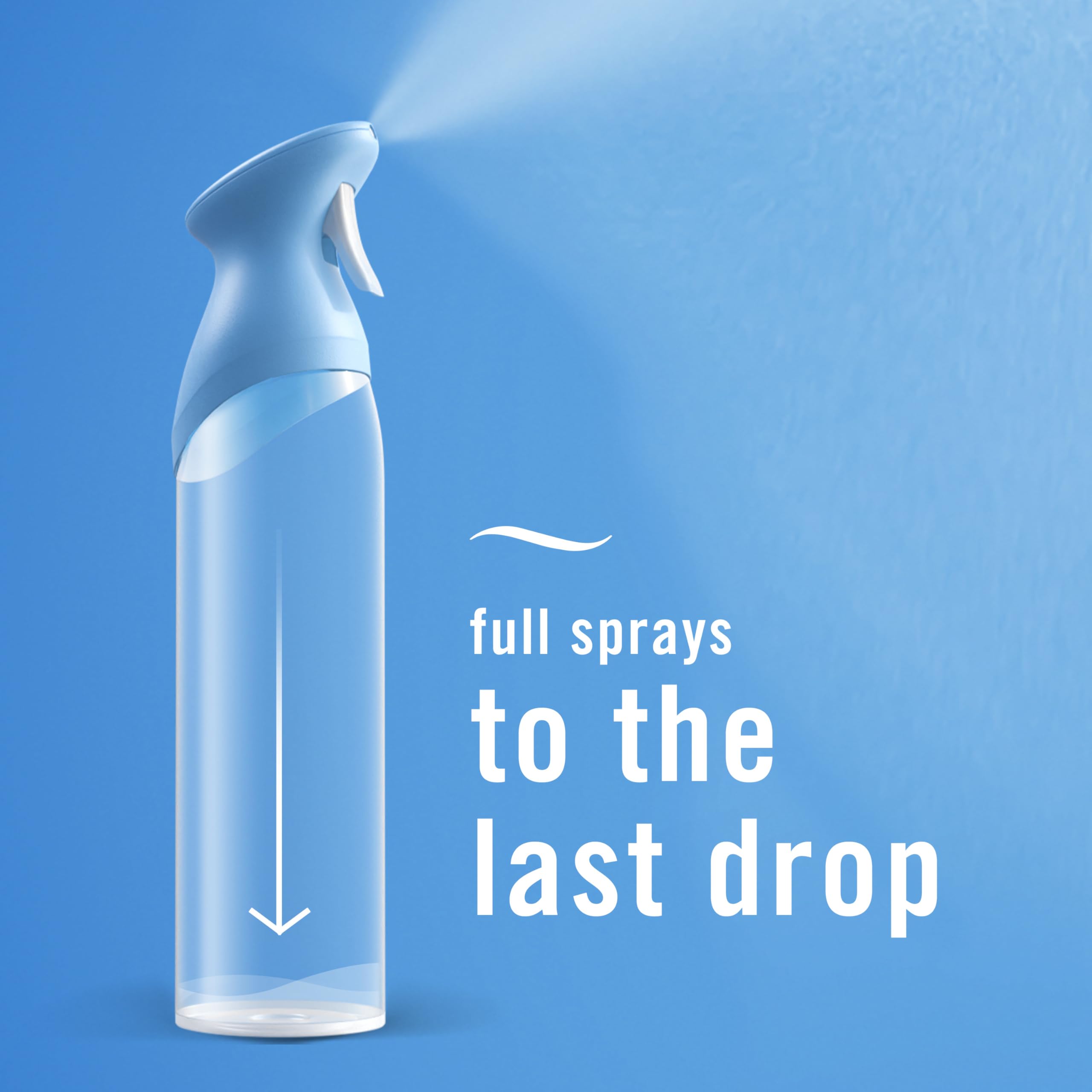 Linen & Sky branding art on Febreze can evoking fresh clothesline aroma