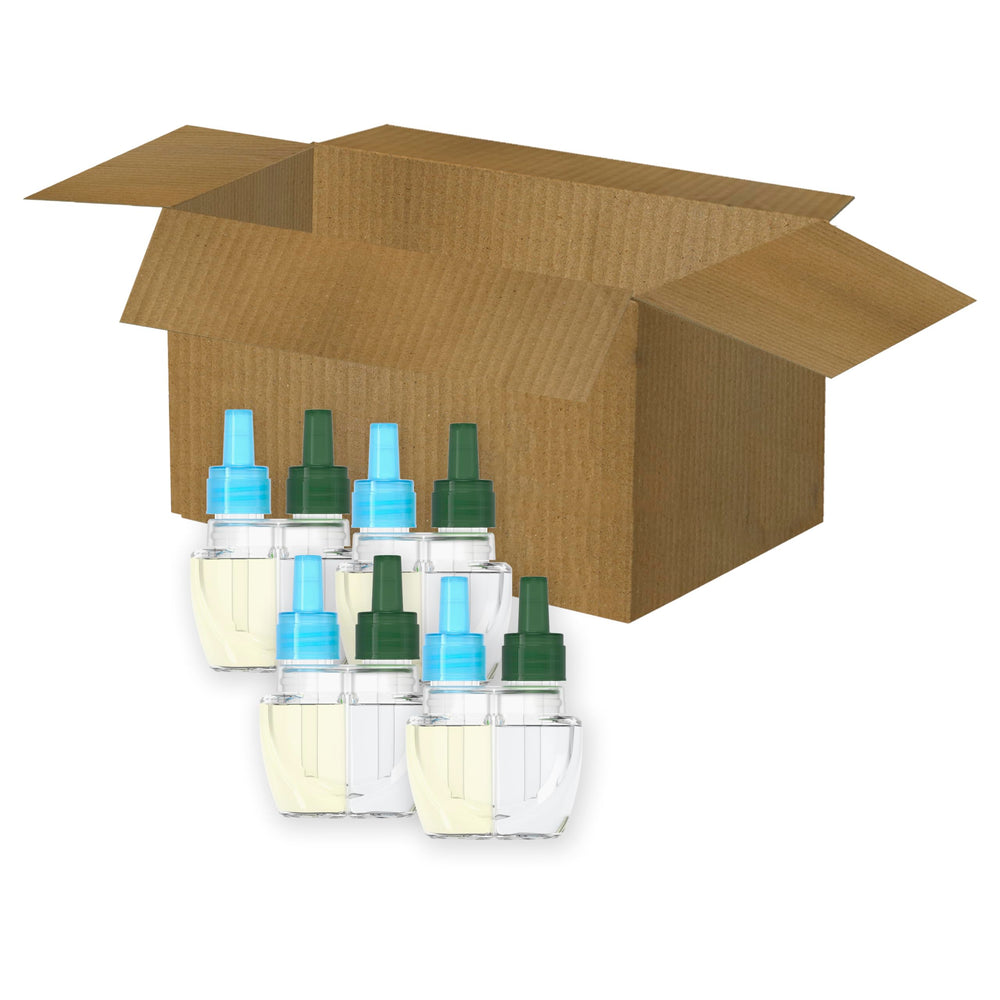 Bathroom and kitchen outlets with Febreze refills demonstrating versatile placement