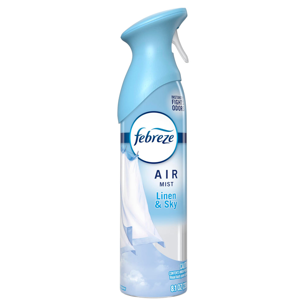 Close-up mist droplets from Febreze illustrating even scent distribution