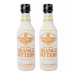 Fee Brothers West Indian Orange front packaging showing two bottles and clear label for consistent flavor