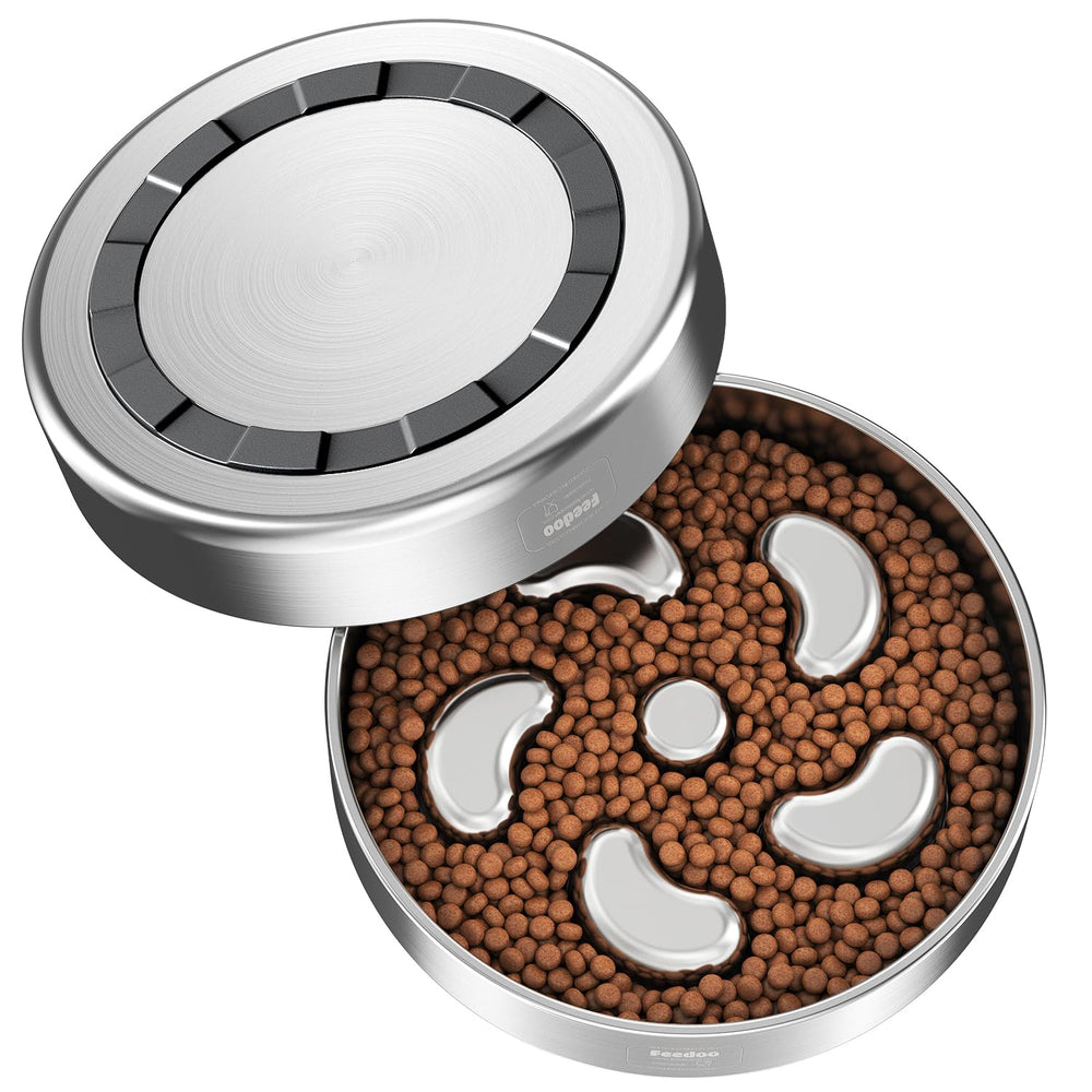 Feedoo packaged product showing label and safe food-grade stainless benefit