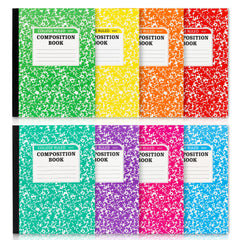 feela front covers 8-pack showing pastel colors and marble pattern for quick subject sorting