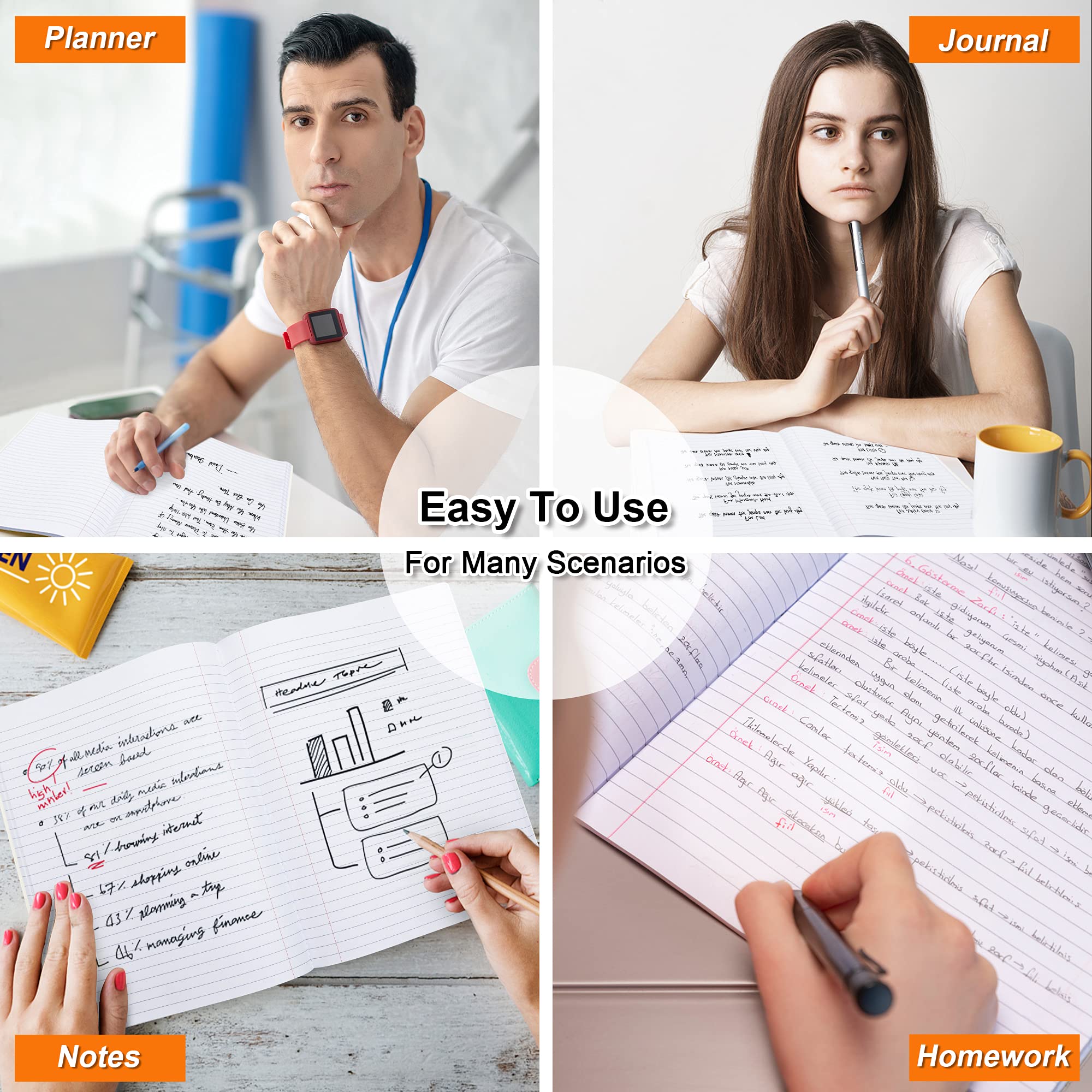 feela lifestyle study desk showing notebooks in use to inspire organized note-taking