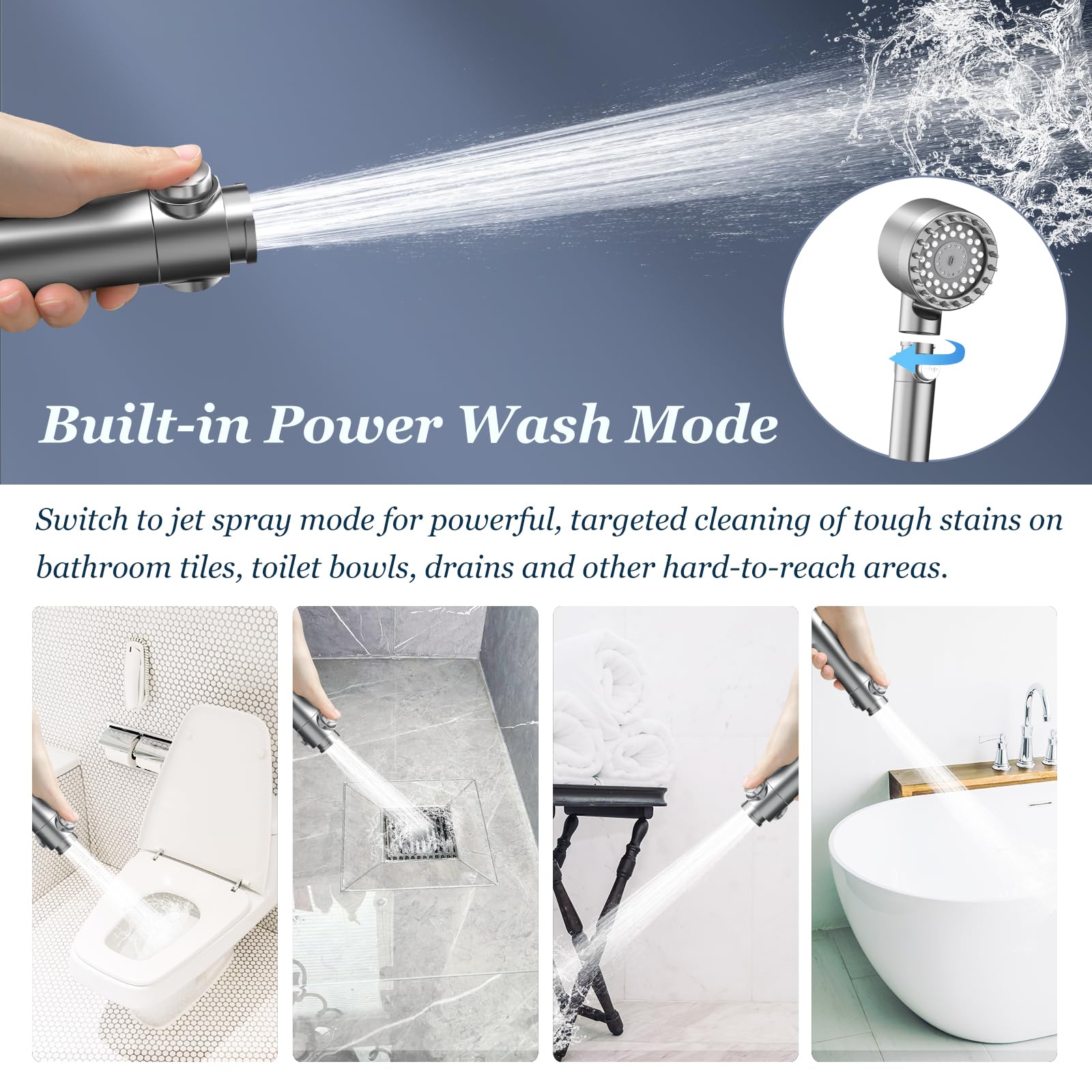 FEELSO power-wash mode spraying to show concentrated cleaning and deep rinse benefit