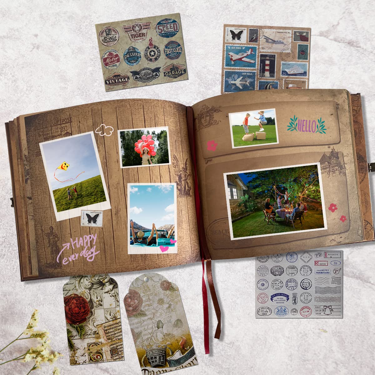 FEIYU BUY included stickers and bookmark cards for instant personalization