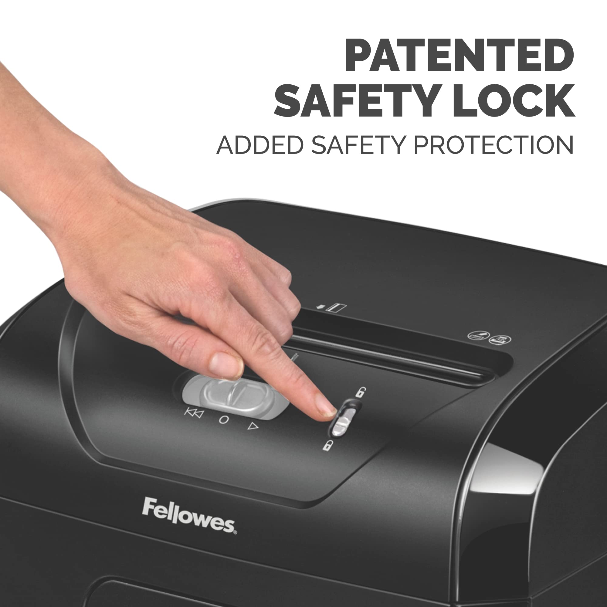 Close-up of Fellowes 14C10 cross-cut particles illustrating high-security shredding