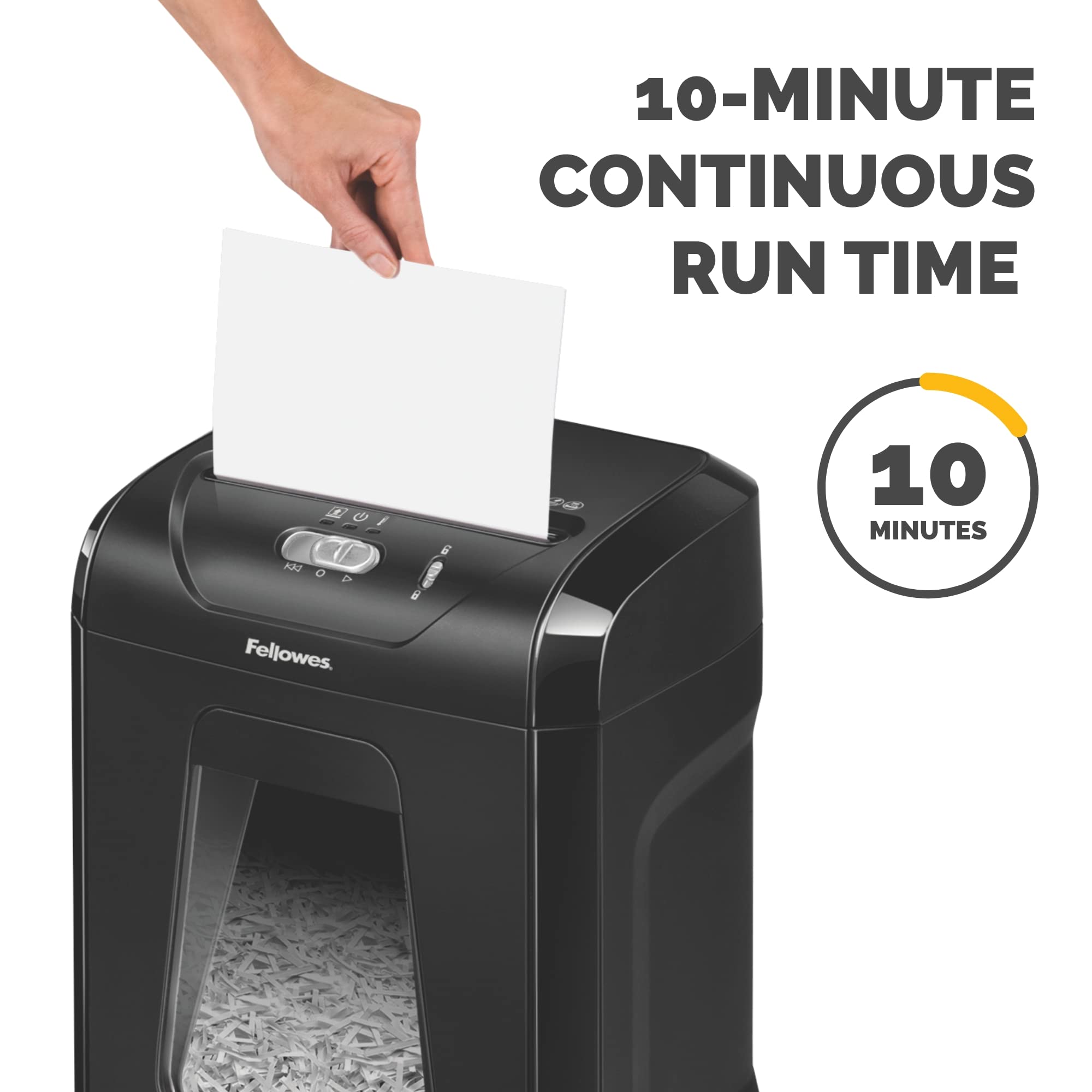 Fellowes 14C10 running quietly in a home office for distraction-free use