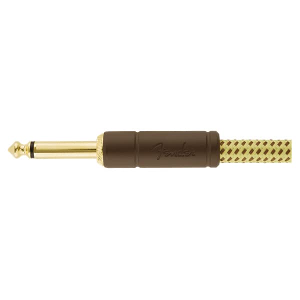 Fender gold-plated plug close-up highlighting corrosion resistance and stable contact