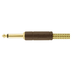 Fender gold-plated plug close-up highlighting corrosion resistance and stable contact