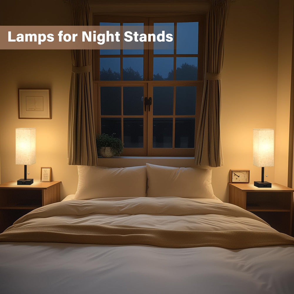 Fenmzee AC outlet detail on lamp body for convenient device charging
