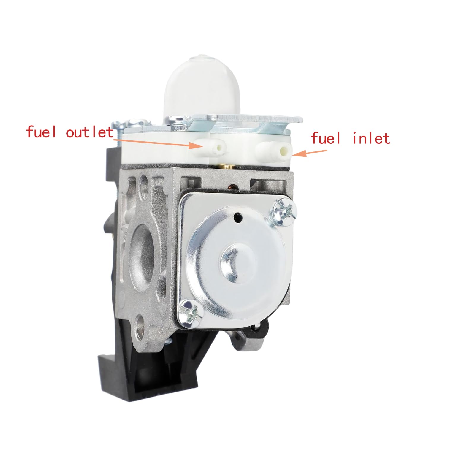 Ferilter carburetor installed on SRM-225 trimmer, demonstrates quick replacement benefit