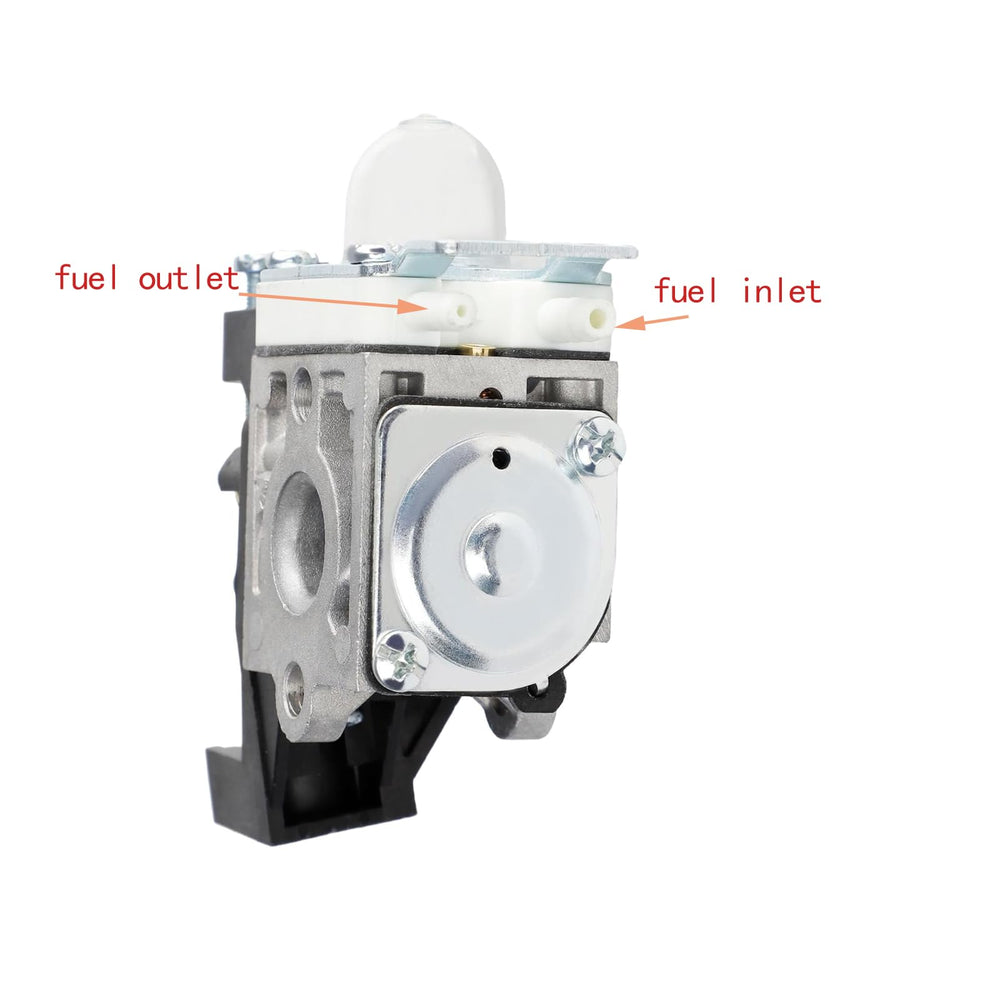 Ferilter carburetor installed on SRM-225 trimmer, demonstrates quick replacement benefit