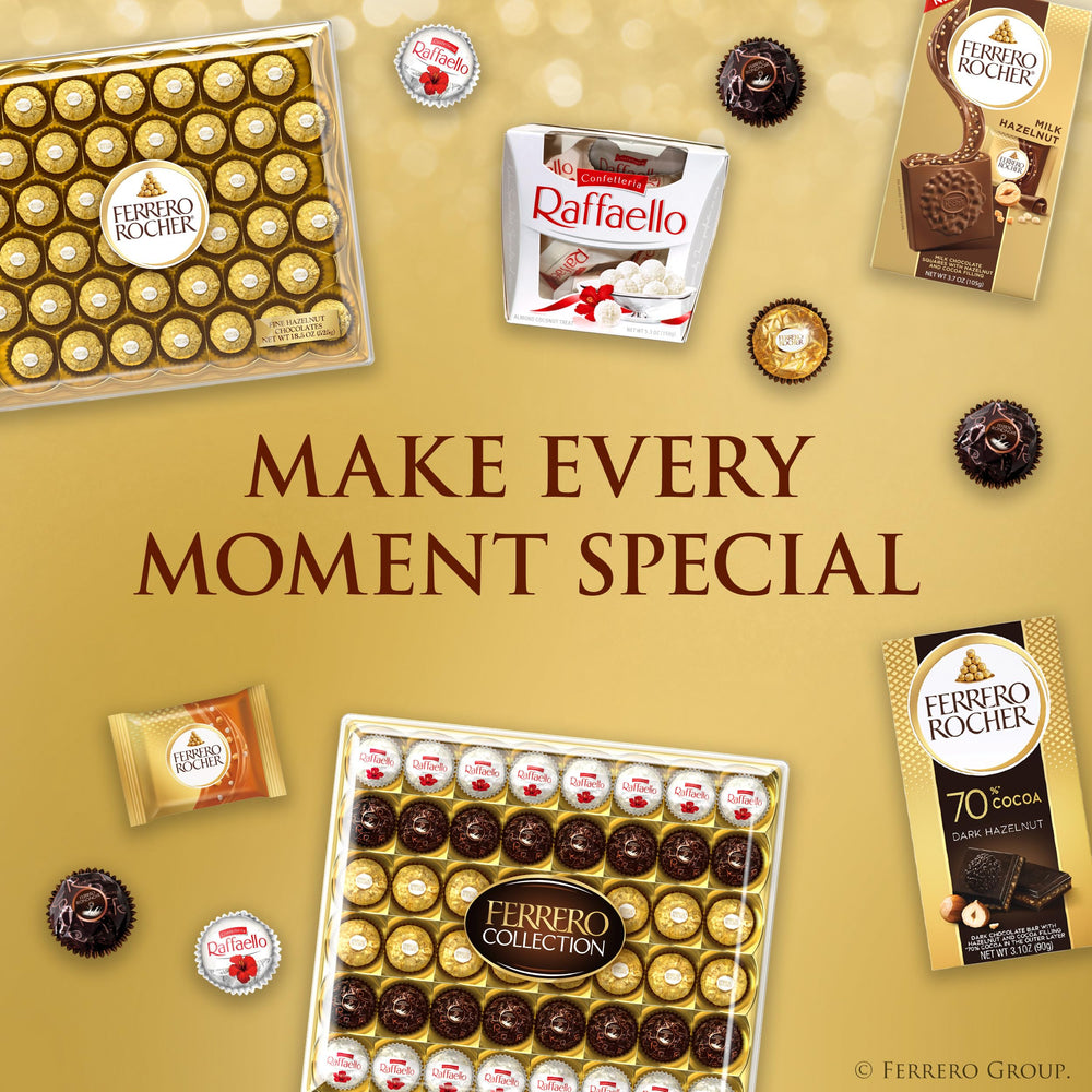 Ferrero Collection held in hand for scale showing portion size convenience