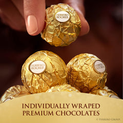 Ferrero Rocher unwrapped piece revealing hazelnut center and creamy filling freshness