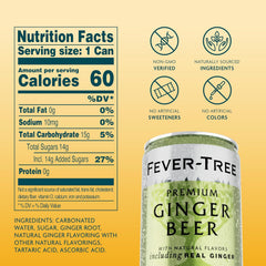 Fever-Tree ginger beer can texture close-up highlighting quality finish