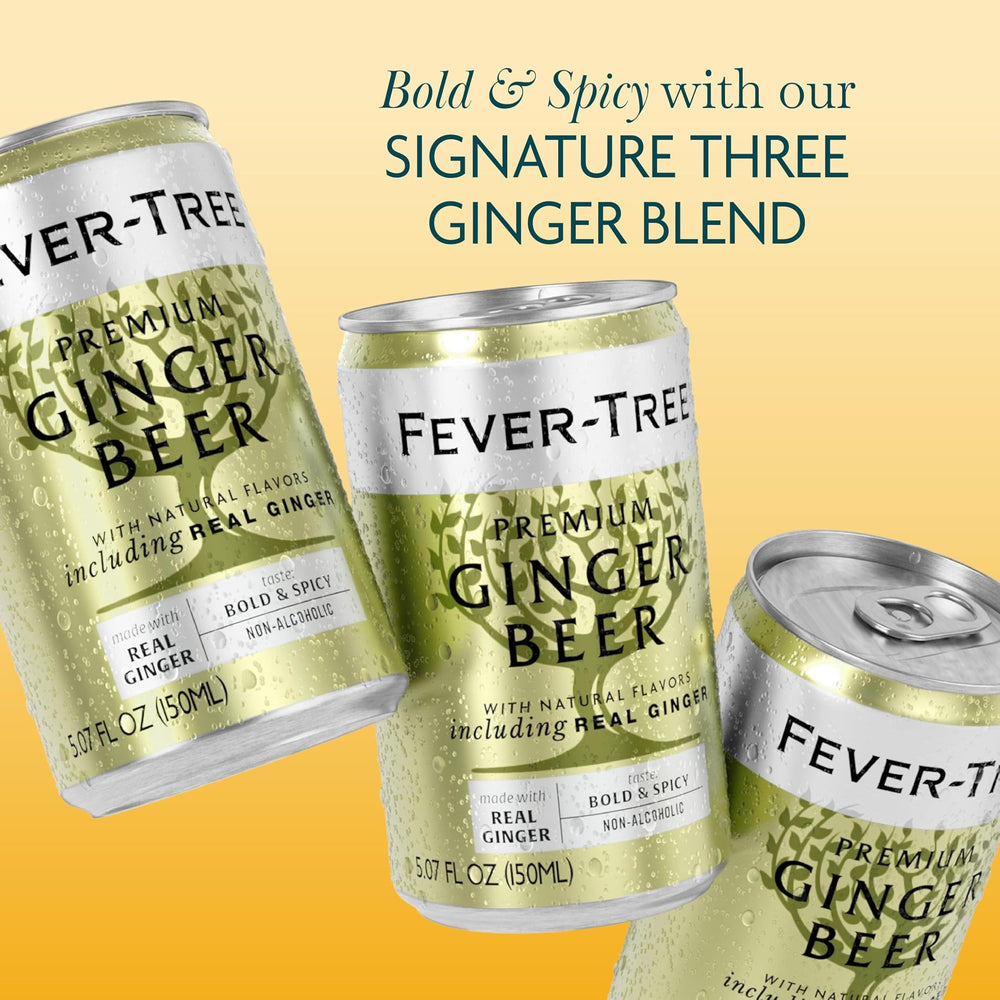Fever-Tree ginger beer poured into glass with ice showing effervescence benefit