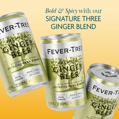 Fever-Tree ginger beer poured into glass with ice showing effervescence benefit