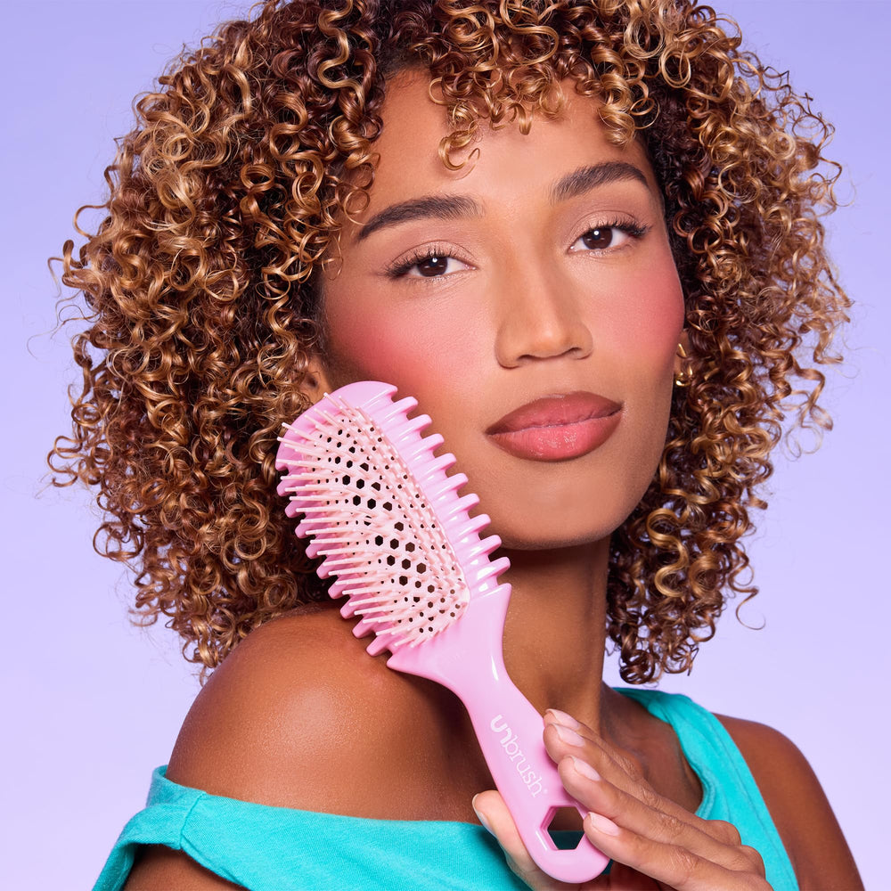 FHI Heat family styling scene showing gentle detangling for kids and adults