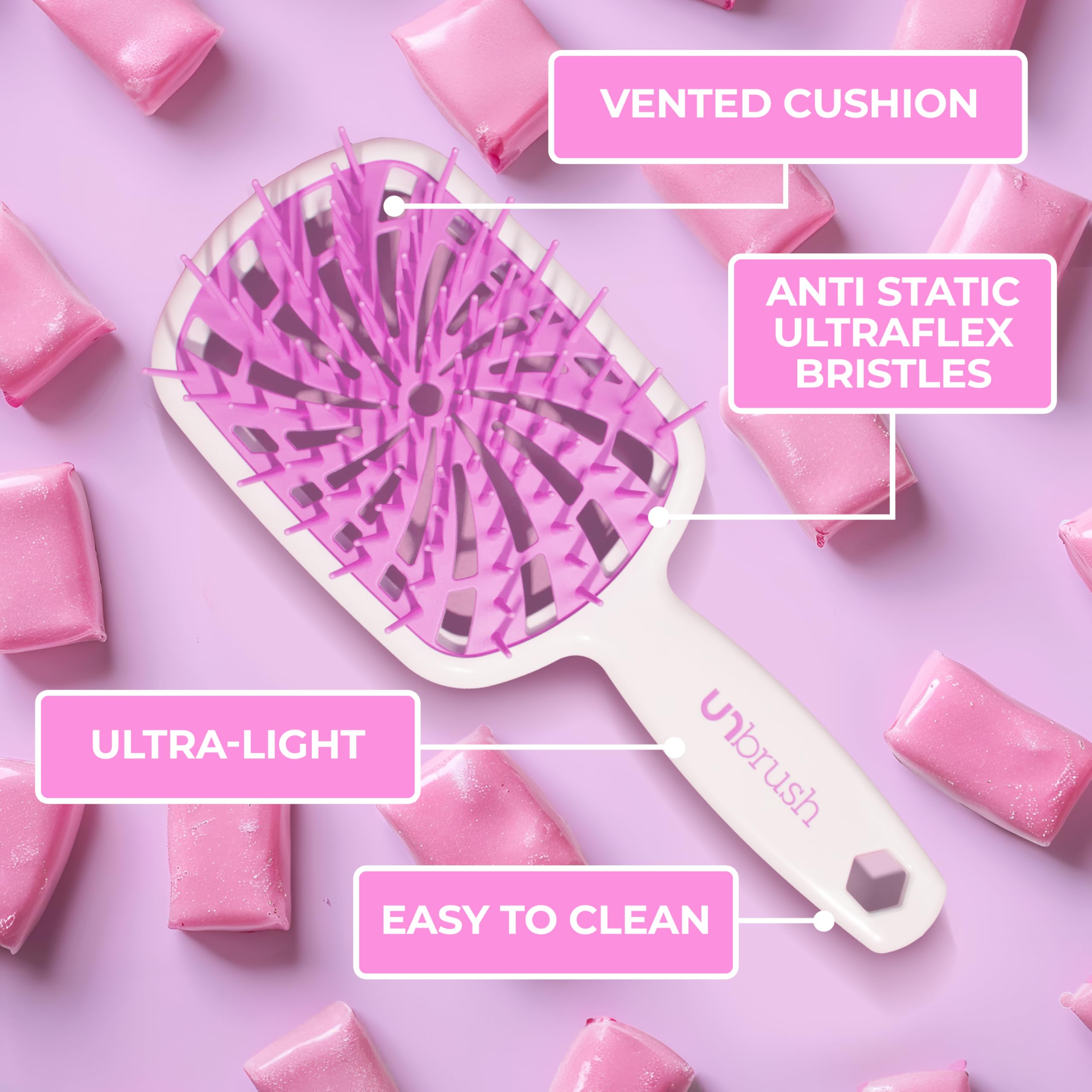 FHI Heat brush used with blow-dryer showing quicker drying and smooth finish benefit