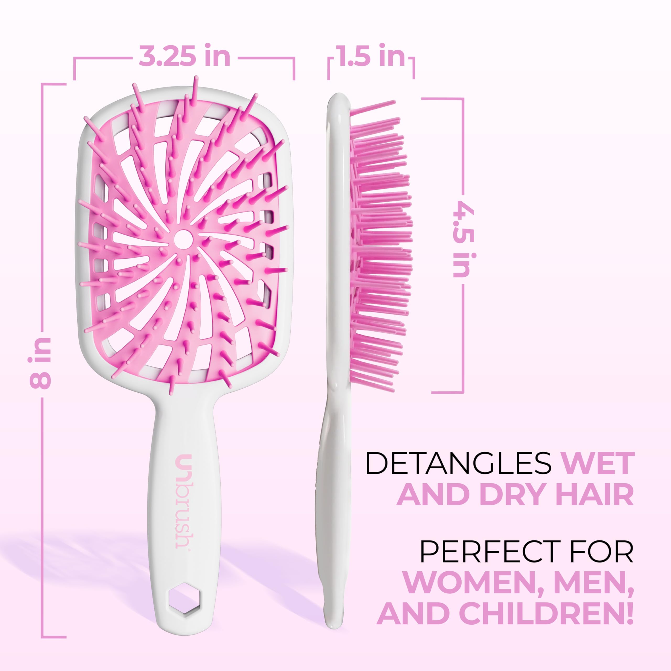 FHI Heat brush gliding through wet hair showing reduced tugging benefit