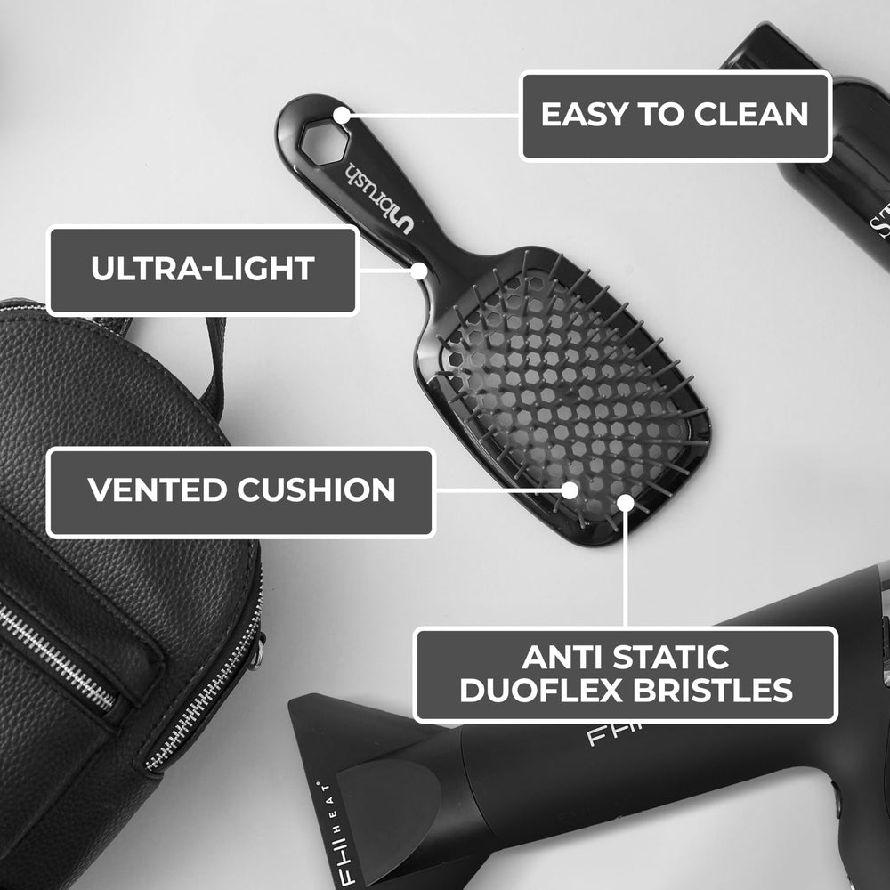 FHI Heat UNbrush detangling wet hair demonstrating reduced pulling and breakage