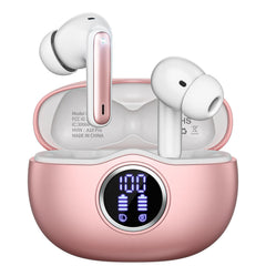 Fhumsh A10 front packaging showing rose-gold earbuds and compact case, confident gifting appeal