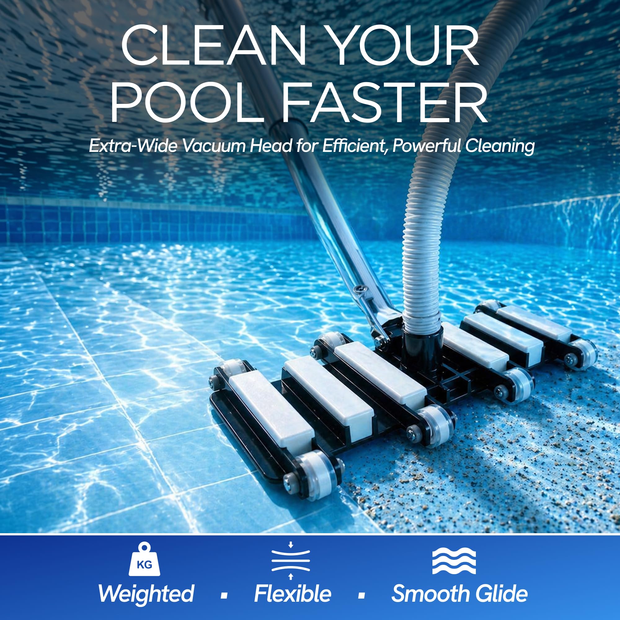 FibroPool close-up of thermoplastic flexible body conforming to pool curve