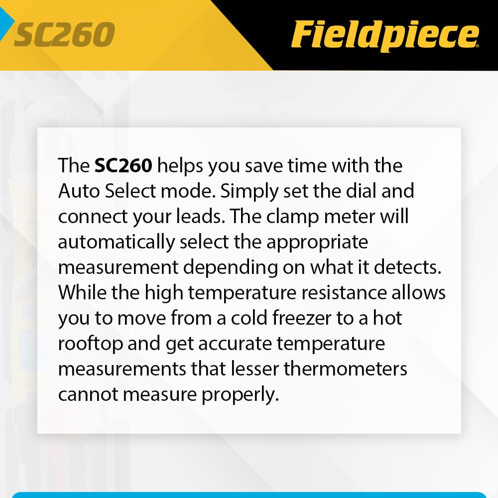 Fieldpiece SC260 attached by swivel magnet for hands-free measurements on metal